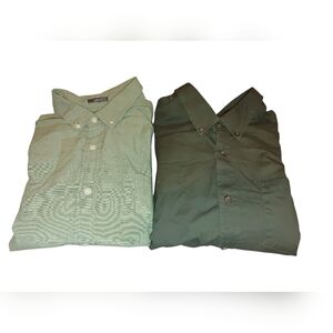 2 Eddie Bauer Men's Button Up. Size XL Classic Fit,